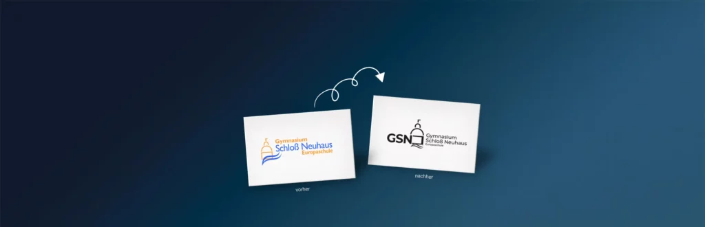 Referenz DESIGN 7 - Werbeagentur Paderborn - Corporate Design Logo GSN Gymnasium Schloß Neuhaus